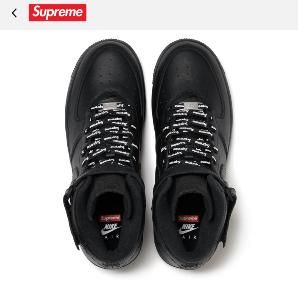 ***SOLD!*** Supreme®/Nike® Air Force 1 Mid ‘Black’ - Picture 3 of 12